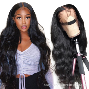 Cheap Wholesale Body Wave 100% Brazilian Human Hair Lace Wig 13x6 4x4 Transparent Frontal Closure Film Thin HD Lace Front Wig